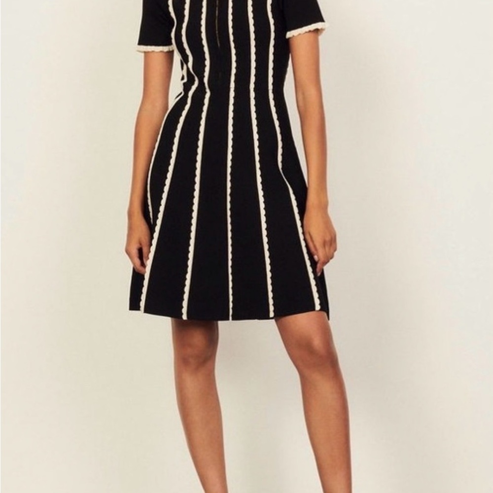 Chic Black and Cream Mini Dress